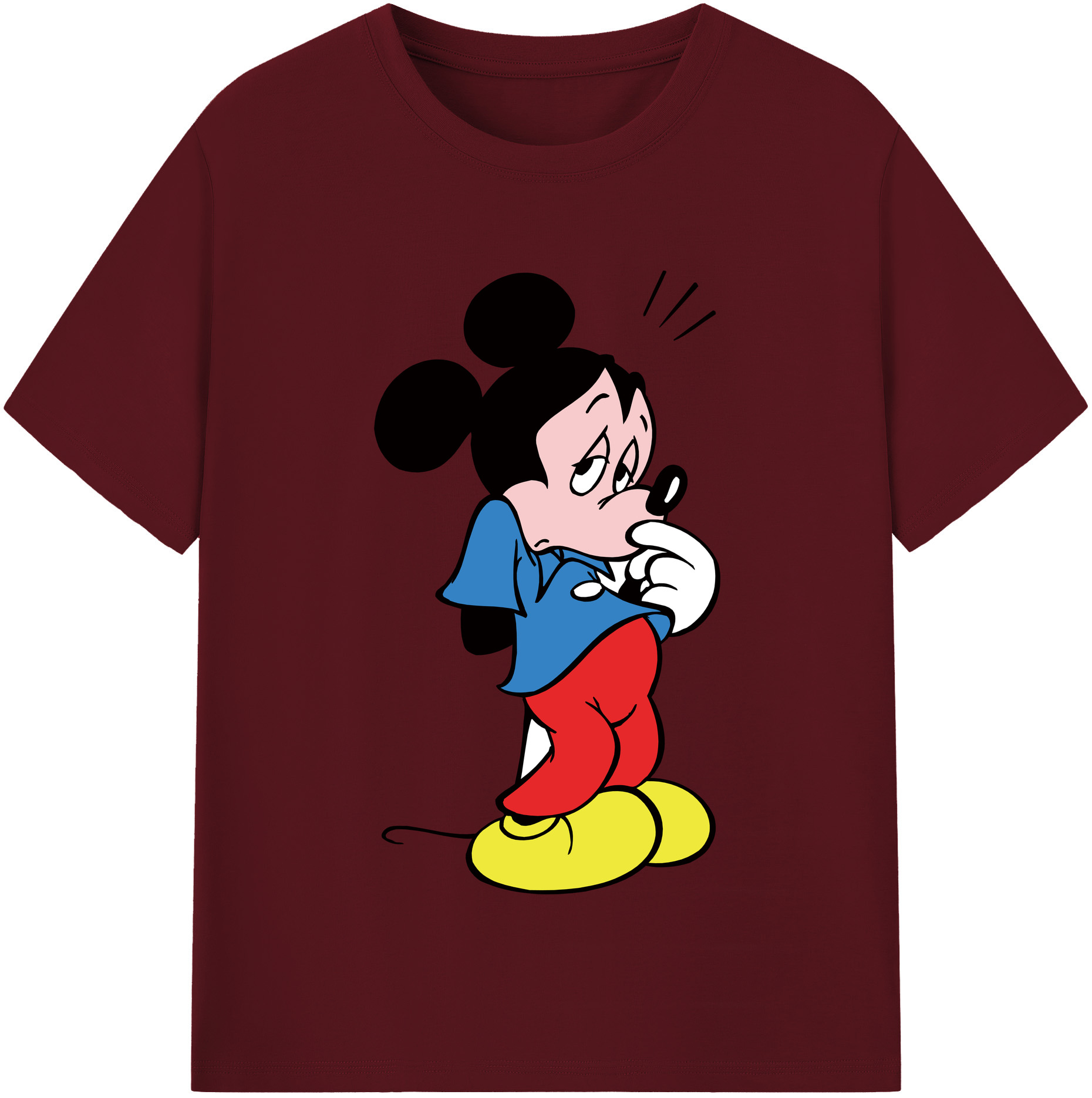 （画像用） ミッキーマウス Mickey Mouse 綿100％半袖Tシャツ（フロントプリント）